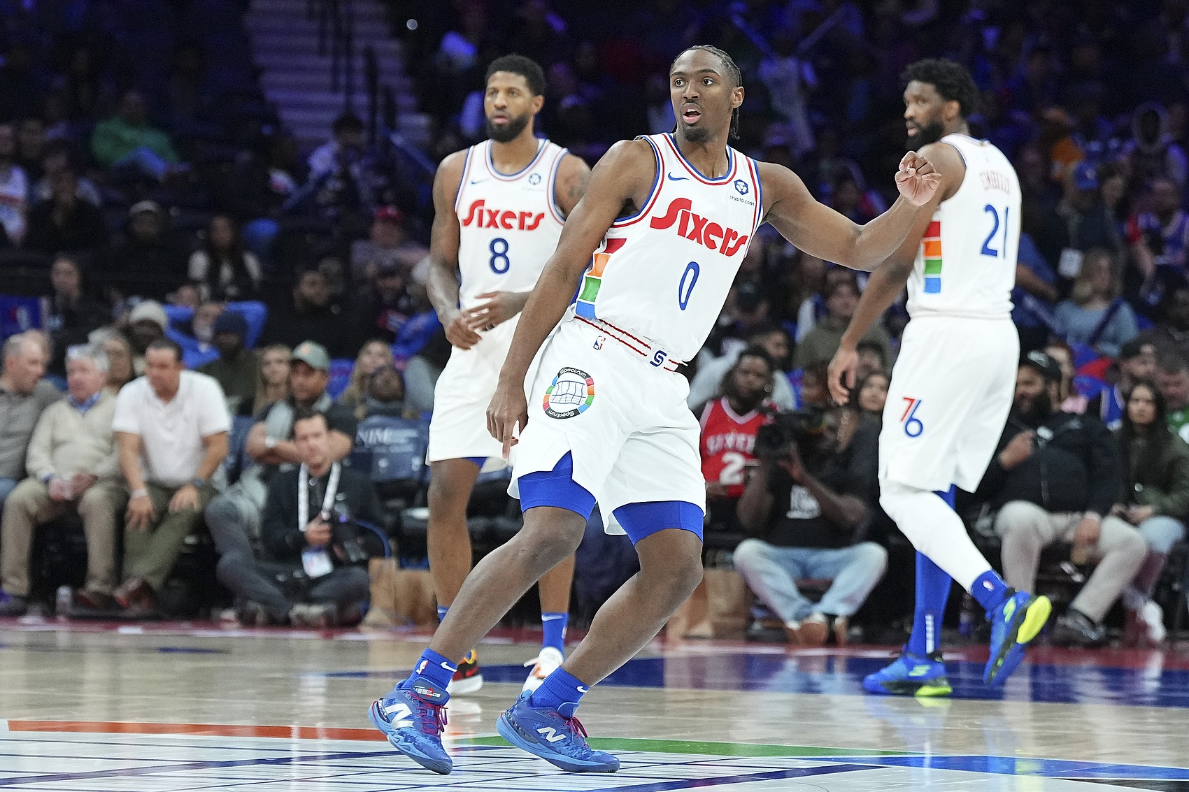 V站-76人VS猛龙首发：马克西&amp;VJ&amp;乔治&amp;恩比德出战 英格拉姆伤愈复出